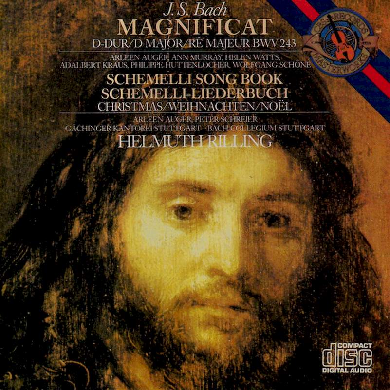 Johann Sebastian Bach, Arleen Auger, Ann Murray, Helen Watts, Adalbert Kraus, Philippe Huttenlocher, Wolfgang Schöne, Georg Christian Schemelli, Peter Schreier, Gächinger Kantorei Stuttgart ? Bachcollegium Stuttgart, Helmuth Rilling - Magnificat D-Dur = D