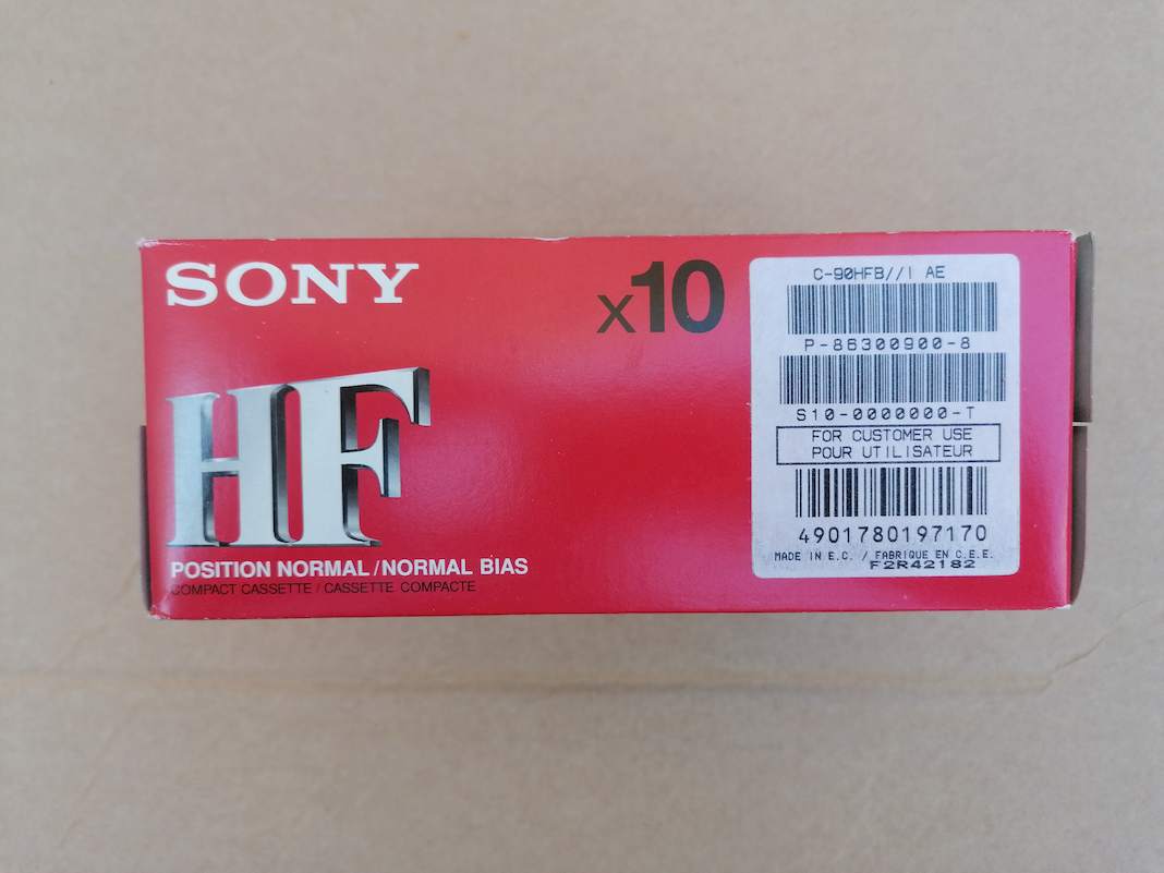 Audio kazeta SONY HF, Normal Bias - 90 min