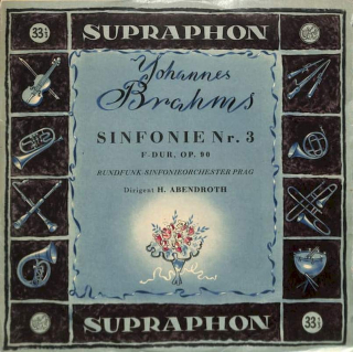 Johannes Brahms, Prague Radio Symphony Orchestra, Hermann Abendroth - Symphony No. 3 in F Major, Op. 90 - LP / vinyl