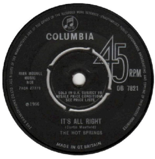 The Hot Springs - It's All Right  - SP / Vinyl