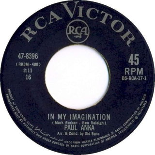 Paul Anka - In My Imagination / It's Easy To Say  - SP / Vinyl