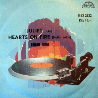 Robin Gibb - Juliet (Julie) / Hearts On Fire (Hořící Srdce)  - SP / Vinyl
