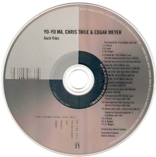 Yo-Yo Ma, Chris Thile & Edgar Meyer - Bach Trios - Promo CD